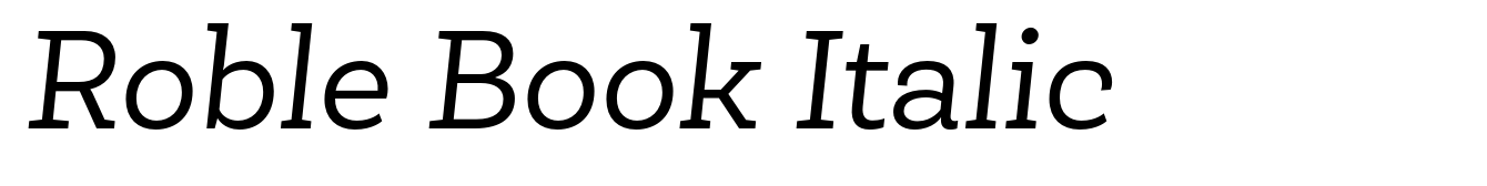 Roble Book Italic